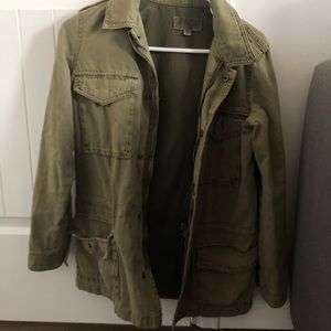 Xs military style green jacket